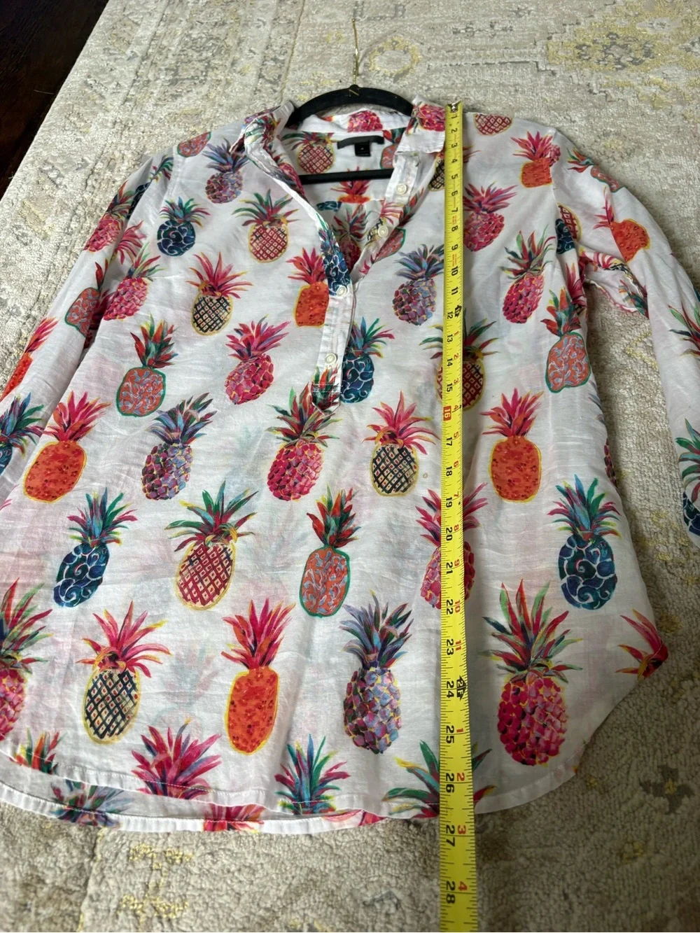 J Crew Pineapple Popover Top - Picture 6 of 9